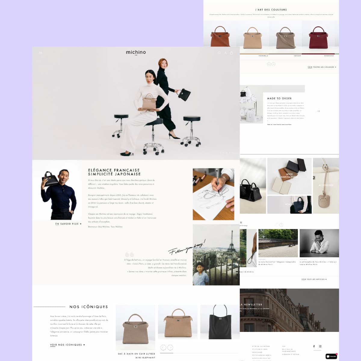 Maroquinerie de luxe - Boutique Shopify créée par Skyaksa, agence spécialisée e-commerce Maroquinerie de luxe - Boutique Shopify créée par Skyaksa, agence spécialisée e-commerce